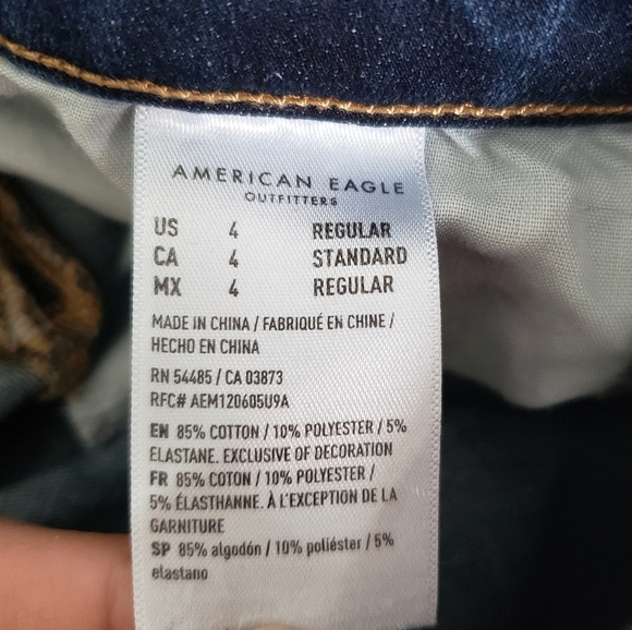 American Eagle Highest Rise Stretch Jeggings Sz 4 - Picture 4 of 4